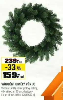OBI Vánoční umělý věnec nabídka