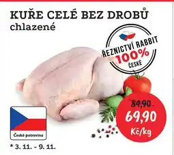 RABBIT řeznictví KUŘE CELÉ BEZ DROBŮ chlazené 1kg nabídka