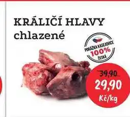 RABBIT řeznictví KRÁLIČÍ HLAVY chlazené 1kg nabídka