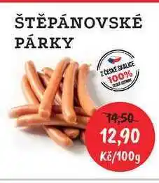 RABBIT řeznictví ŠTĚPÁNOVSKÉ PÁRKY 100g nabídka
