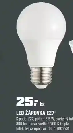 OBI Led žárovka e27¹ nabídka