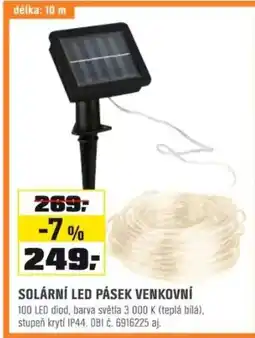 OBI Solární led pásek venkovní nabídka