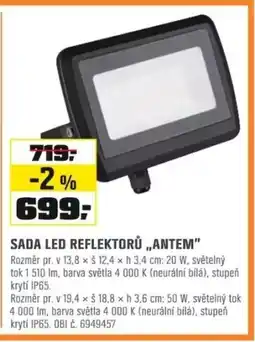 OBI Sada led reflektorů „antem” nabídka