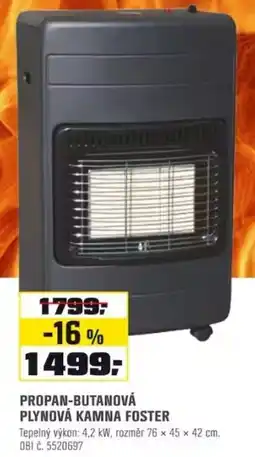 OBI Propan-butanová plynová kamna foster nabídka