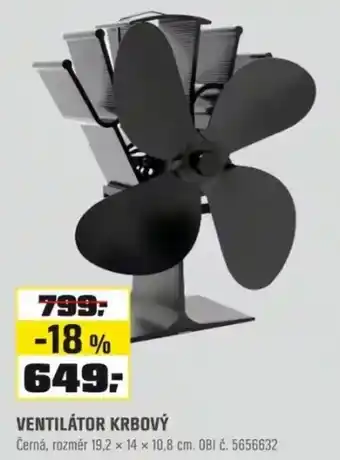 OBI Ventilátor krbový nabídka