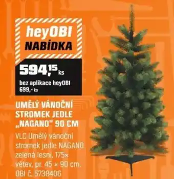 OBI Umělý vánoční stromek jedle ,,nagano" 90 cm nabídka