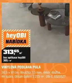 OBI Vinylová podlaha pula nabídka