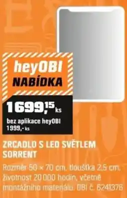 OBI Zrcadlo s led světlem sorrent nabídka