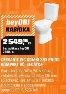 OBI Cersanit wc kombi 393 pn010 kompakt vč. sedátka nabídka