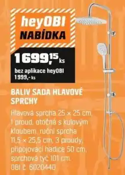 OBI Baliv sada hlavové sprchy nabídka