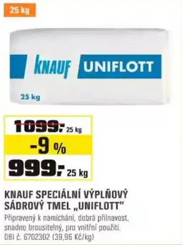 OBI KNAUF Speciální výplňový sádrový tmel ,uniflott" nabídka