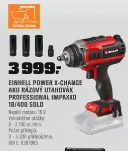 OBI EINHELL Power x-change aku rázový utahovák professional impaxxo 18/400 solo nabídka