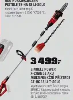 OBI EINHELL Power x-change aku multifunkční přístroj ge-hc 18 li t-solo nabídka