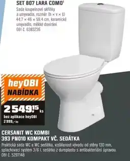 OBI Cersanit wc kombi 393 pn010 kompakt vč. sedátka nabídka