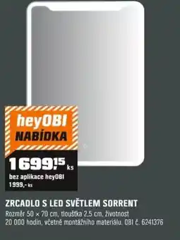 OBI Zrcadlo s led světlem sorrent nabídka