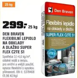 OBI Den braven flexibilní lepidlo na obklady a dlažbu super flex c2te s1 nabídka