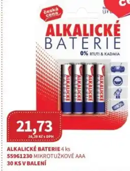 Kubík potraviny Alkalické baterie nabídka