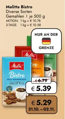 TRAVEL FREE Melitta Bistro nabídka