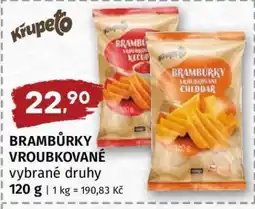 Terno BRAMBŮRKY VROUBKOVANÉ vybrané druhy nabídka