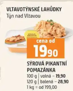 Terno Sýrová pikantní pomazánka nabídka