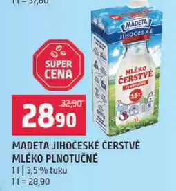 Terno MADETA JIHOČESKÉ ČERSTVÉ MLÉKO PLNOTUČNÉ nabídka