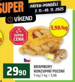 Terno Brambory konzumní pozdní nabídka