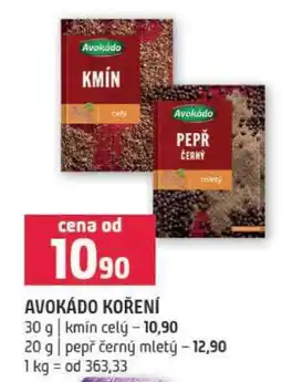 Terno Avokádo koření nabídka