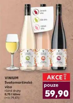 Kaufland VINIUM Svatomartinské víno nabídka