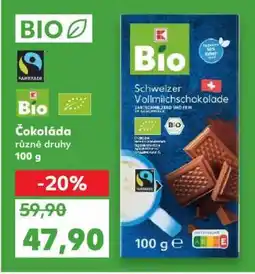 Kaufland Čokoláda různé druhy nabídka