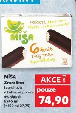 Kaufland Míša Zmrzlina tvarohová v kakaové polevě multipack nabídka