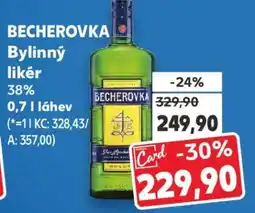 Kaufland BECHEROVKA Bylinný likér nabídka