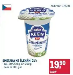 Makro Smetana ke šlehání 31% nabídka