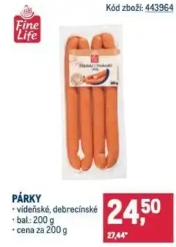 Makro Párky nabídka