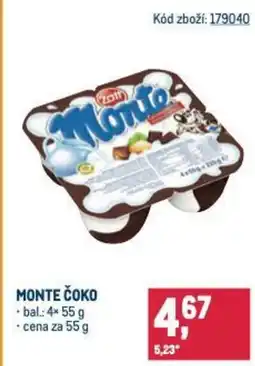 Makro Zott Monte čoko nabídka