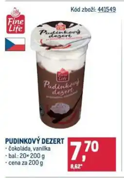 Makro Pudinkový dezert nabídka