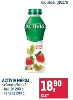 Makro Activia nápoj nabídka