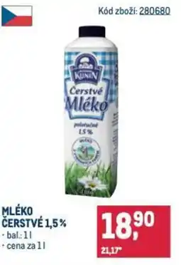 Makro Mléko čerstvé 1,5% nabídka