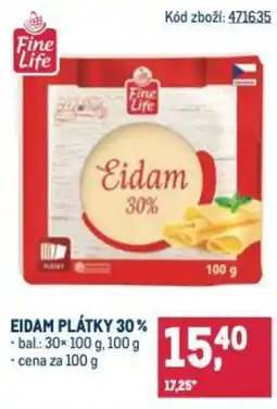 Makro Eidam plátky 30% nabídka