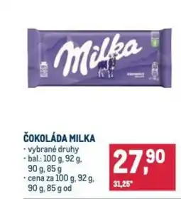 Makro Čokoláda milka nabídka
