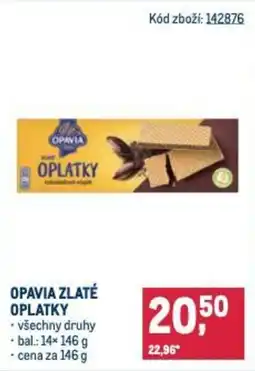 Makro Opavia zlaté oplatky nabídka