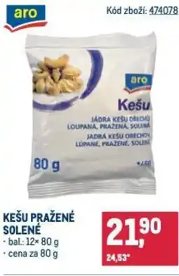 Makro Kešu pražené solené nabídka
