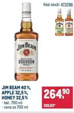 Makro Jim beam 40%, apple 32,5%, honey 32,5% nabídka
