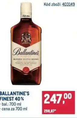 Makro Ballantine's finest 40% nabídka