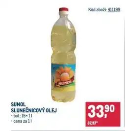 Makro Sunol slunečnicový olej nabídka