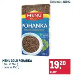 Makro Menu gold pohanka nabídka