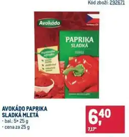 Makro Avokádo paprika sladká mletá nabídka