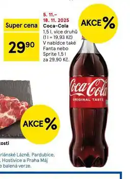 Tesco Coca cola, fanta, sprite nabídka