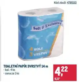 Makro Toaletní papír 3vrstvý 14 m nabídka
