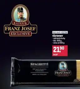 Makro KAISER FRANZ JOSEF Těstoviny nabídka