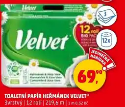 Penny Market Toaletní papír heřmánek Velvet nabídka